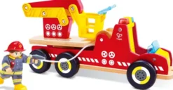 Hape - Siren & Lights Toy Fire Truck - Brandbil Med Lyd