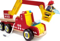 Hape - Siren & Lights Toy Fire Truck - Brandbil Med Lyd