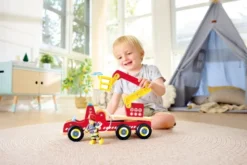Hape - Siren & Lights Toy Fire Truck - Brandbil Med Lyd