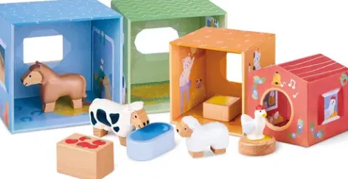 Hape - The Happy Stables - Bog Og Figur Legesæt - Hapeland