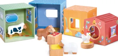 Hape - The Happy Stables - Bog Og Figur Legesæt - Hapeland