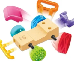 Hape - Whizzy Wheels - Legetøjsbil Byggesæt I Træ - Assorteret