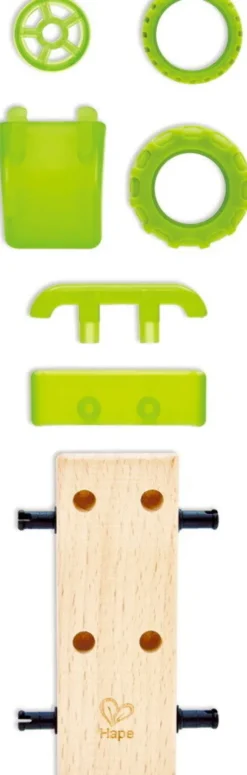 Hape - Whizzy Wheels - Legetøjsbil Byggesæt I Træ - Assorteret