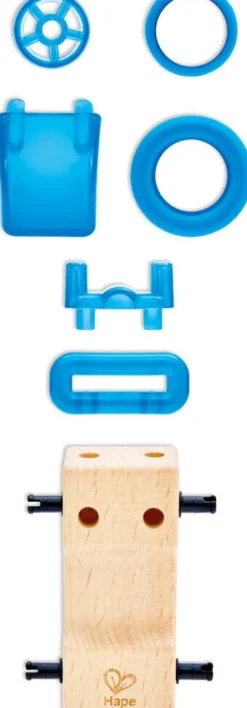Hape - Whizzy Wheels - Legetøjsbil Byggesæt I Træ - Assorteret