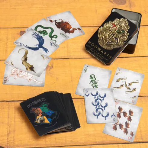 Hogwarts Playing Cards In A Tin Black