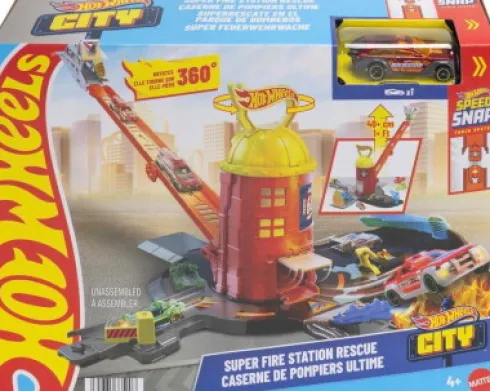 Hot Wheels - City Super Fire Station Rescue - Brandstation - Mattel