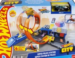 Hot Wheels - City Super Politistation Bane - Inkl. Bil