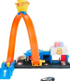 Hot Wheels - City Super Politistation Bane - Inkl. Bil