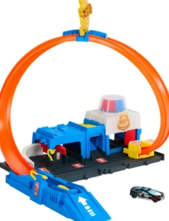 Hot Wheels - City Super Politistation Bane - Inkl. Bil
