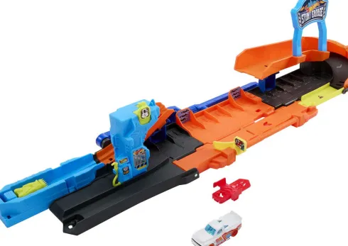 Hot Wheels - City Transforming Stunt Garage Legesæt - Mattel