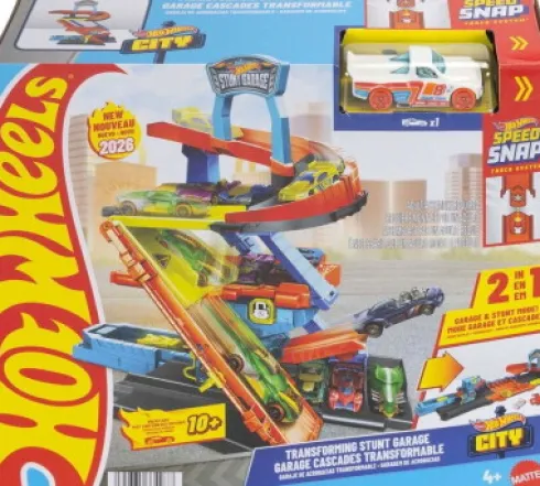Hot Wheels - City Transforming Stunt Garage Legesæt - Mattel