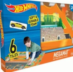 Hot Wheels - Original Megamat Legemåtte Med Køretøj - Mattel