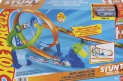 Hot Wheels - Rapid Launch Cyclone - Loop Bane - Stunt Tracks