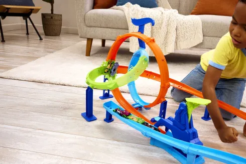 Hot Wheels - Rapid Launch Cyclone - Loop Bane - Stunt Tracks