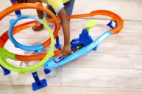 Hot Wheels - Rapid Launch Cyclone - Loop Bane - Stunt Tracks