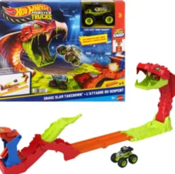 Hot Wheels - Snake Slam Takedown - Monster Trucks - Bane Sæt