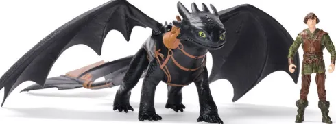 How To Train Your Dragon - Toothless & Hiccup Drage Figur Sæt