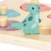 2-I-1 Knoppuslespil Og Huskespil I Træ - Dinosaurer - Small Foot