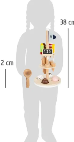Is Legetøj Sæt Med Isvaffel Holder - Træ - Small Foot