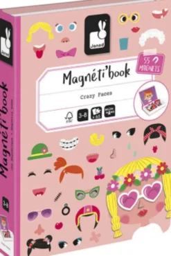 Janod - Magnéti'book - Crazy Faces - Magnetbog