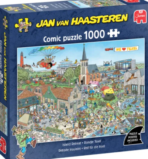 Jan Van Haasteren Puslespil - Island Retreat - 1000 Brikker