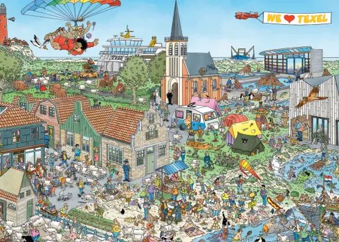 Jan Van Haasteren Puslespil - Island Retreat - 1000 Brikker
