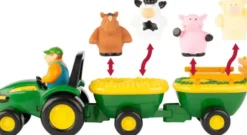 John Deere - Traktor Legetøj Med Dyr Og Lyde