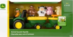 John Deere - Traktor Legetøj Med Dyr Og Lyde