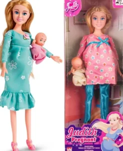 Judith Dukke Gravid Med Baby - Lyst Hår - Assorteret