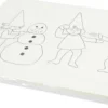 Julekalender Med Nisser I Sneboldkamp - A3 - Str. 30X42 CM - Hvid - 30 Stk
