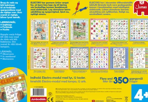 Jumbo - Electro Læringsspil - Før Skolealderen - Dansk Og Norsk