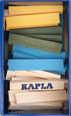 Kapla - 120 Box - Natural, Lyseblå, Gul & Grøn