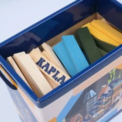 Kapla - 120 Box - Natural, Lyseblå, Gul & Grøn