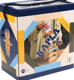 Kapla - 120 Box - Natural, Lyseblå, Gul & Grøn