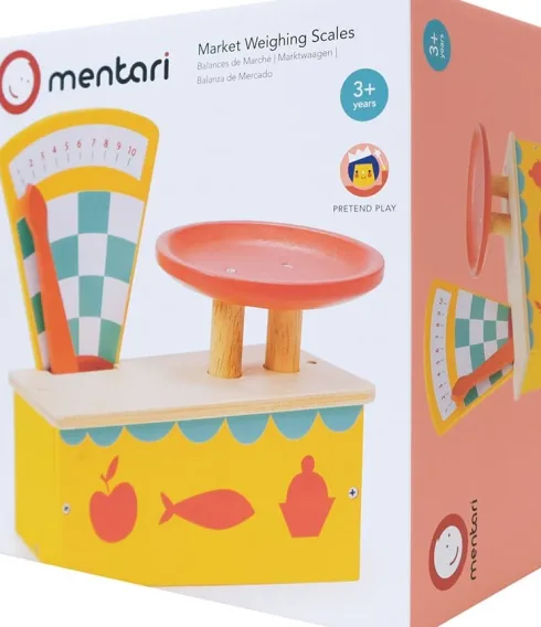 Købmandsvægt Legetøj Til Børn - Træ - Mentari