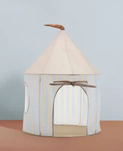 Kids Concept - Legetelt - Lyseblå Med Striber - 100X100X130 CM