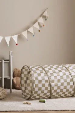 Kids Concept - Legetunnel, Khaki Med Tern