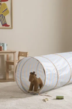 Kids Concept - Legetunnel, Lyseblå Med Striber