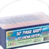 4-Kids - 50 Store Gadekridt - Farvede - Vn 23497