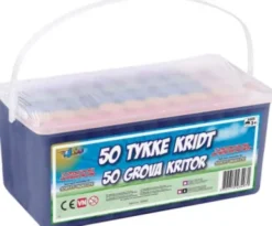 4-Kids - 50 Store Gadekridt - Farvede - Vn 23497