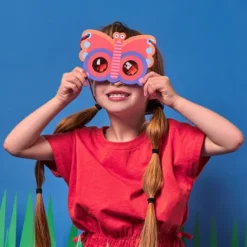Kikkerland - Kidoki - Sommerfugl Maske Med Prisme Briller - Assorteret