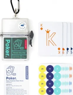 Kikkerland - Poker Rejseudgave Inkl. Kort, Chips Og Taske