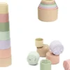 Kinder And Kids - Blødt Plast Badelegetøj Stablekop Med Mønster Og Hul - 7 Stk. - K30008