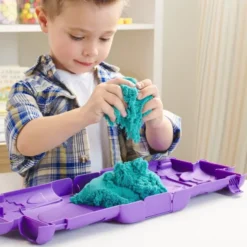 Kinetic Sand - Castle Case Legesæt Med Kinetisk Sand - Grøn