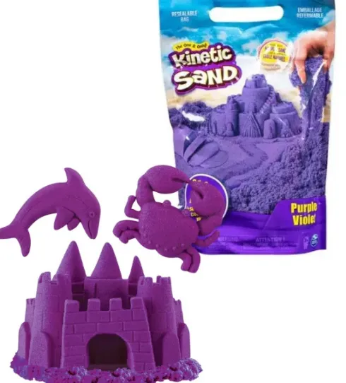 Kinetic Sand - Farve Pose Med Kinetisk Sand - 900G - Lilla