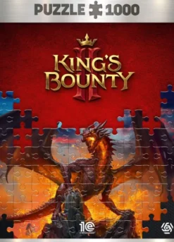 King's Bounty II Puslespil - 1000 Brikker - Inkl. Plakat Og Pose - Drage