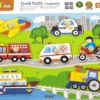 Knoppuslespil Med Lyd - Transport - Træ - Viga