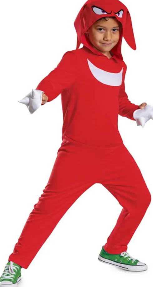 Knuckles Kostume Til Børn - Dragt - Sonic - 4 År - Disguise