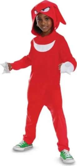 Knuckles Kostume Til Børn - Dragt - Sonic - 4 År - Disguise