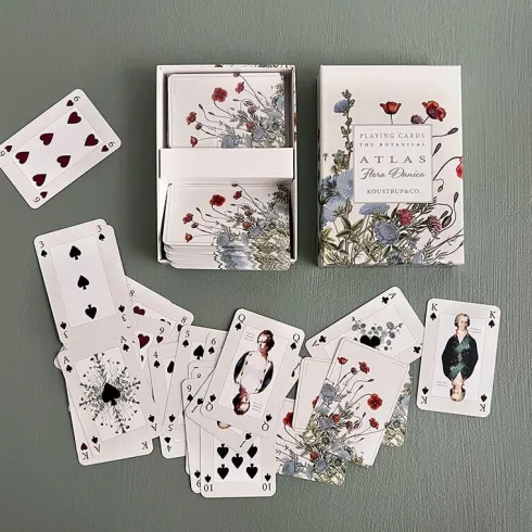 Koustrup & Co. - Playing Cards - Flora Danica Atlas - 6 Sæt Spillekort